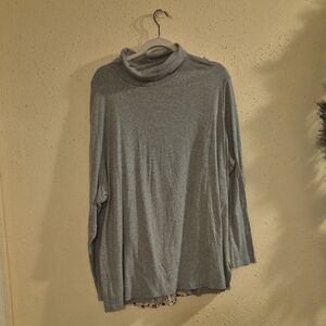 Lane Bryant Heather Gray Knit Top